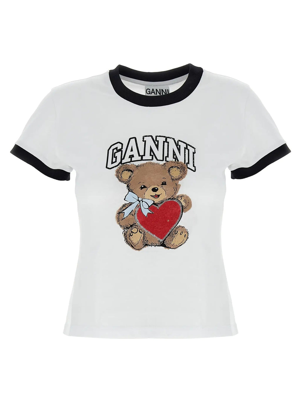 T-shirt Ganni en coton blanc