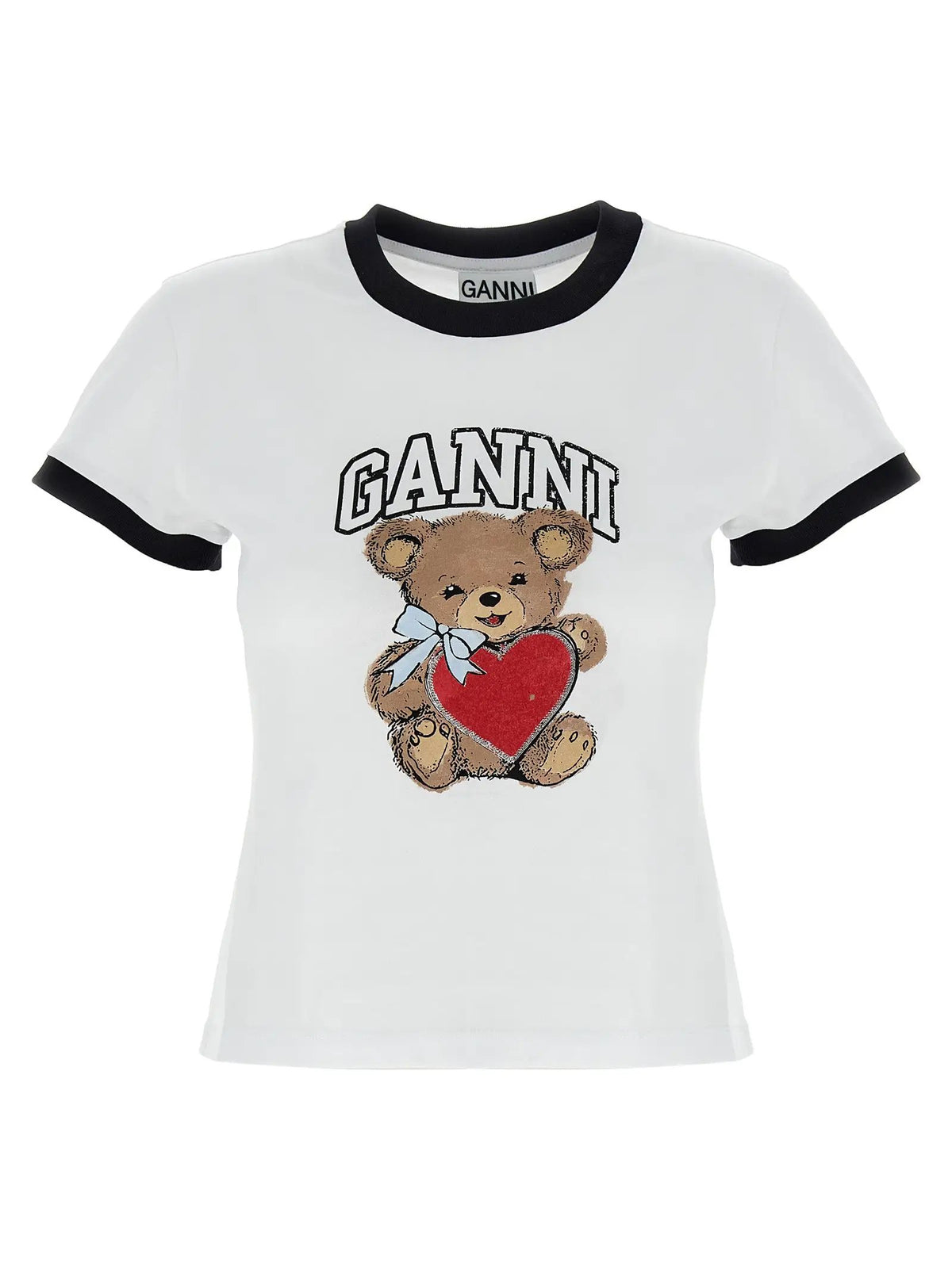 T-shirt Ganni en coton blanc
