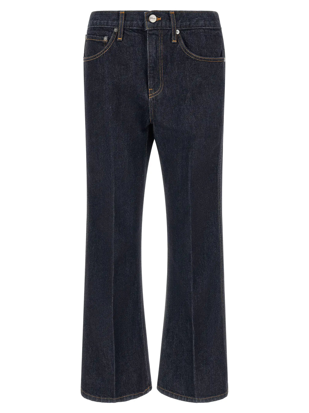 Khaite Khaite Blue Cotton Flared Jeans