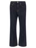 Khaite Khaite Blue Cotton Flared Jeans