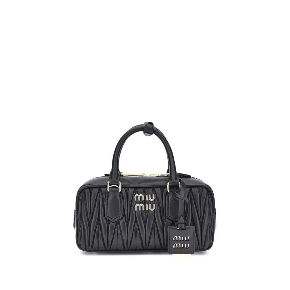 Miu Miu Miu Miu Black Calf Leather Bos Taurus Handbag