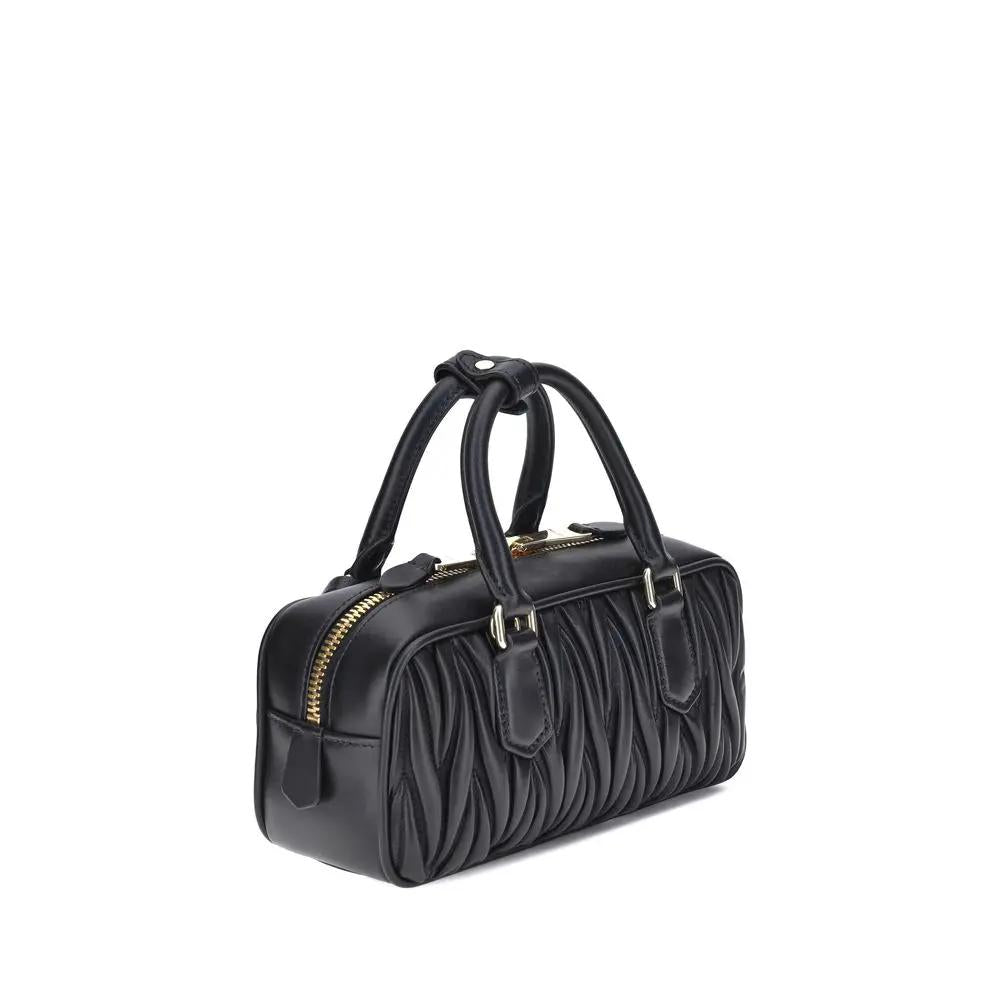 Miu Miu Miu Miu Black Calf Leather Bos Taurus Handbag