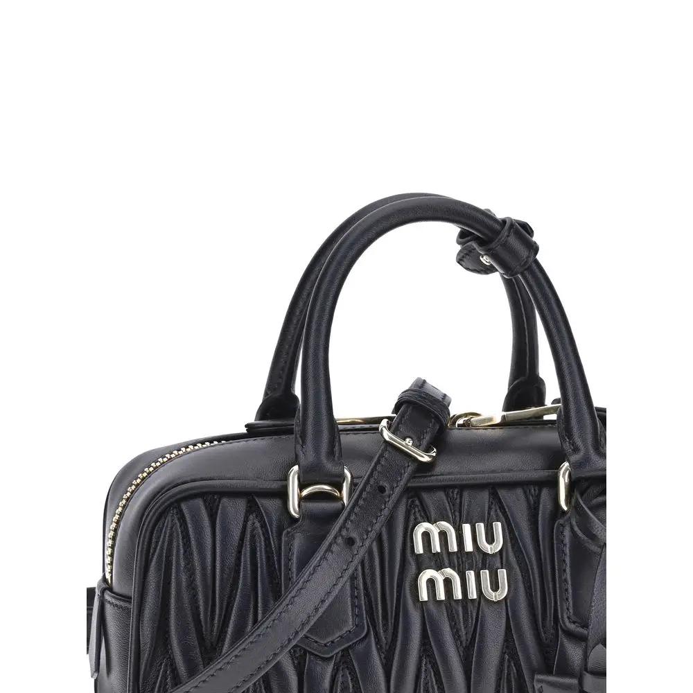 Miu Miu Miu Miu Black Calf Leather Bos Taurus Handbag