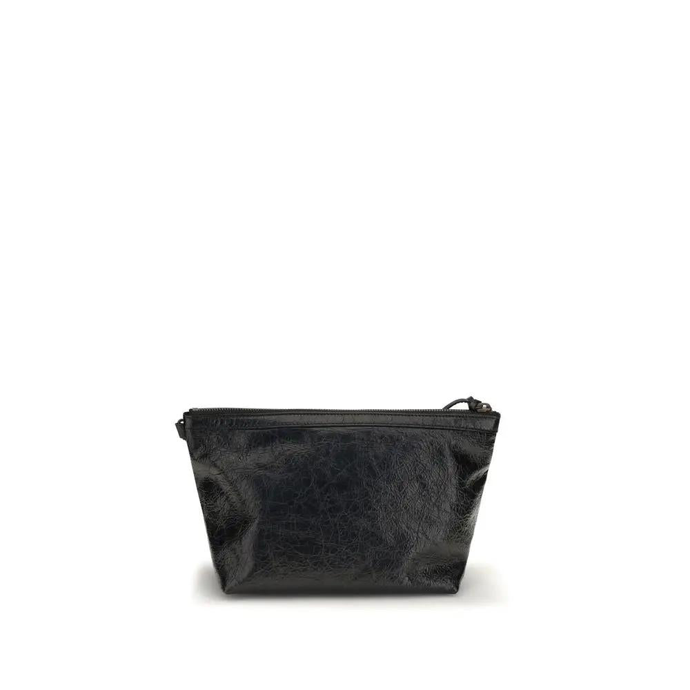 Balenciaga Black Calf Leather Bos Taurus Clutch Bag