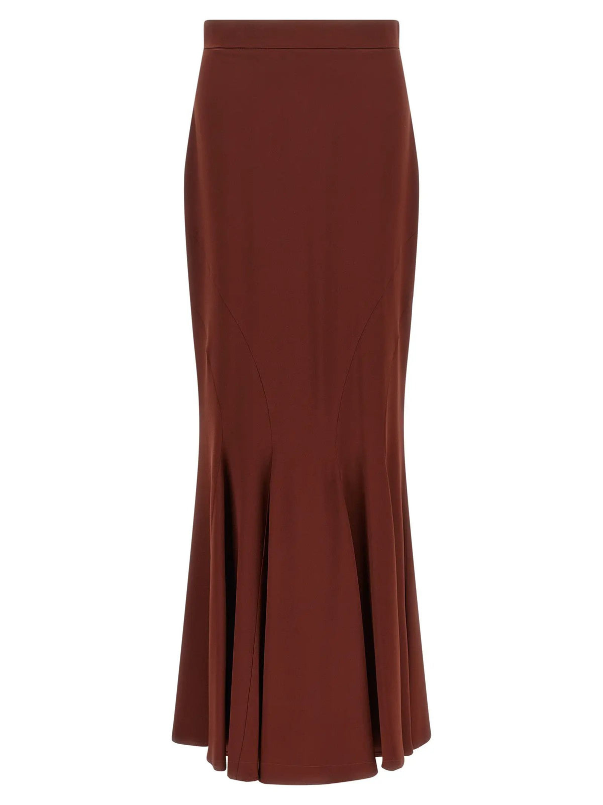 Mini-jupe en soie marron Max Mara