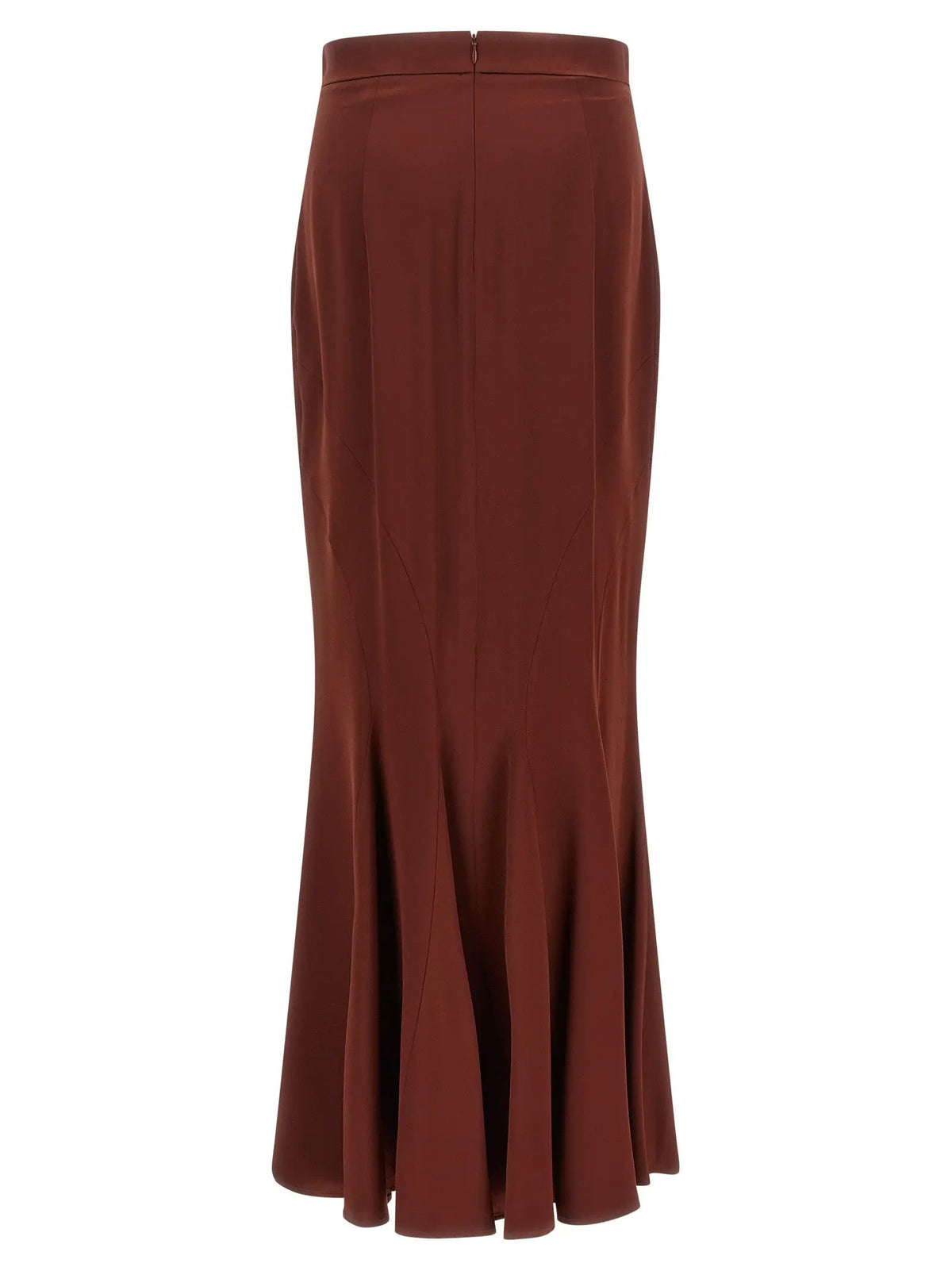Mini-jupe en soie marron Max Mara