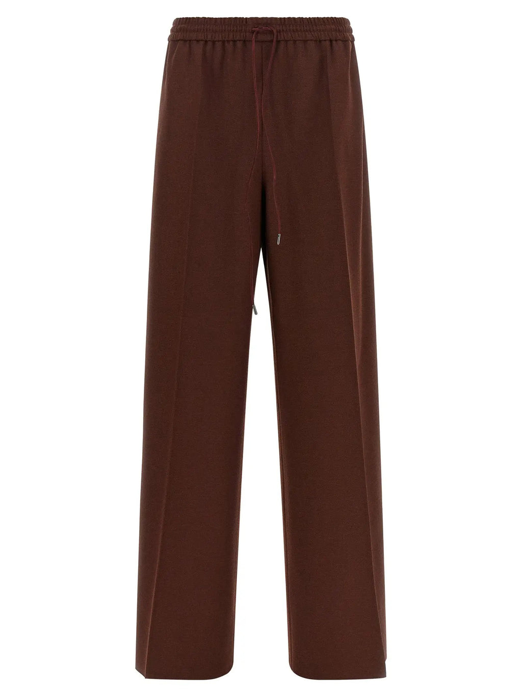Pantalon Décontracté Marron en Laine Max Mara