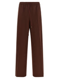 Pantalon Décontracté Marron en Laine Max Mara