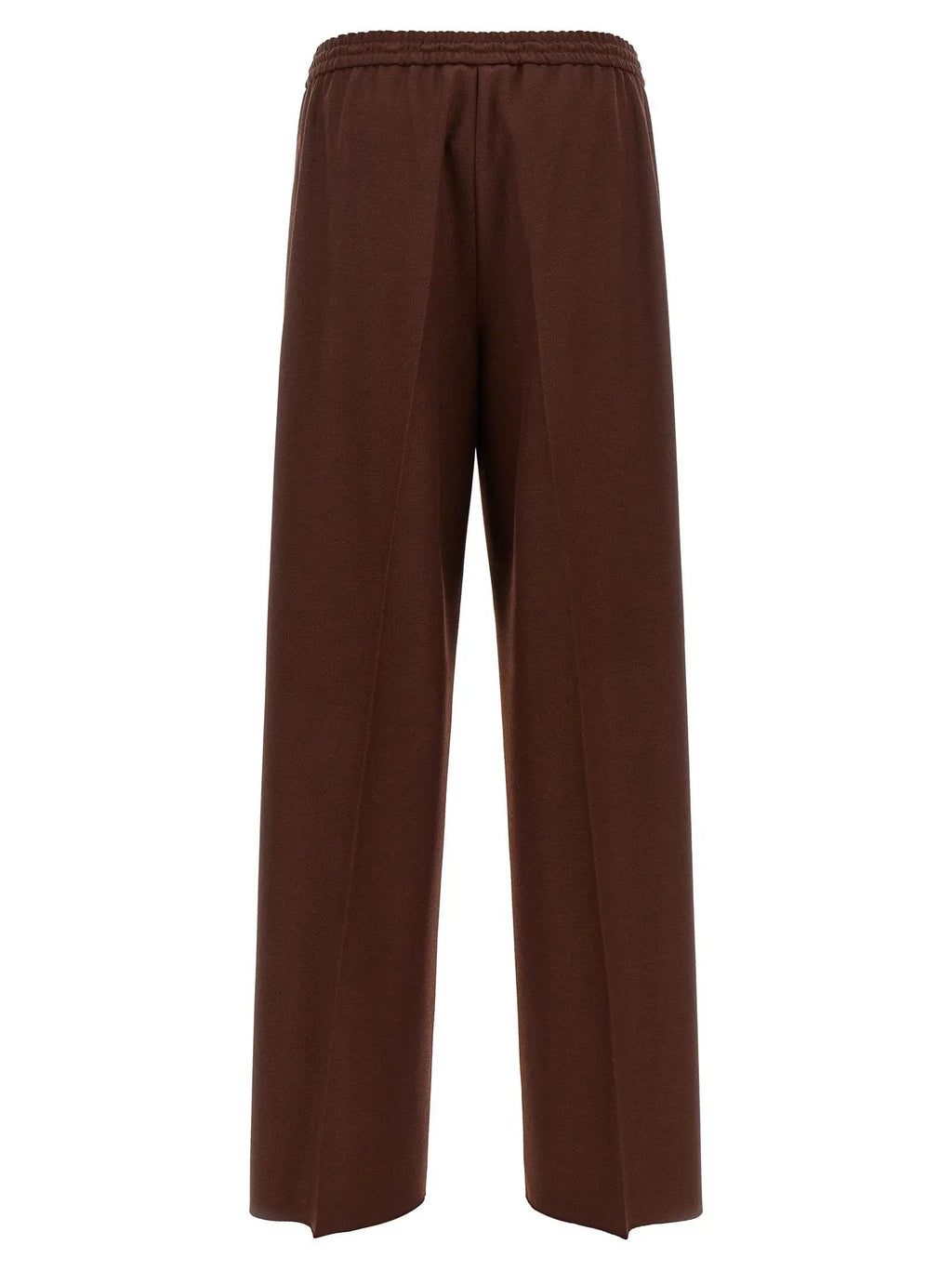 Pantalon Décontracté Marron en Laine Max Mara