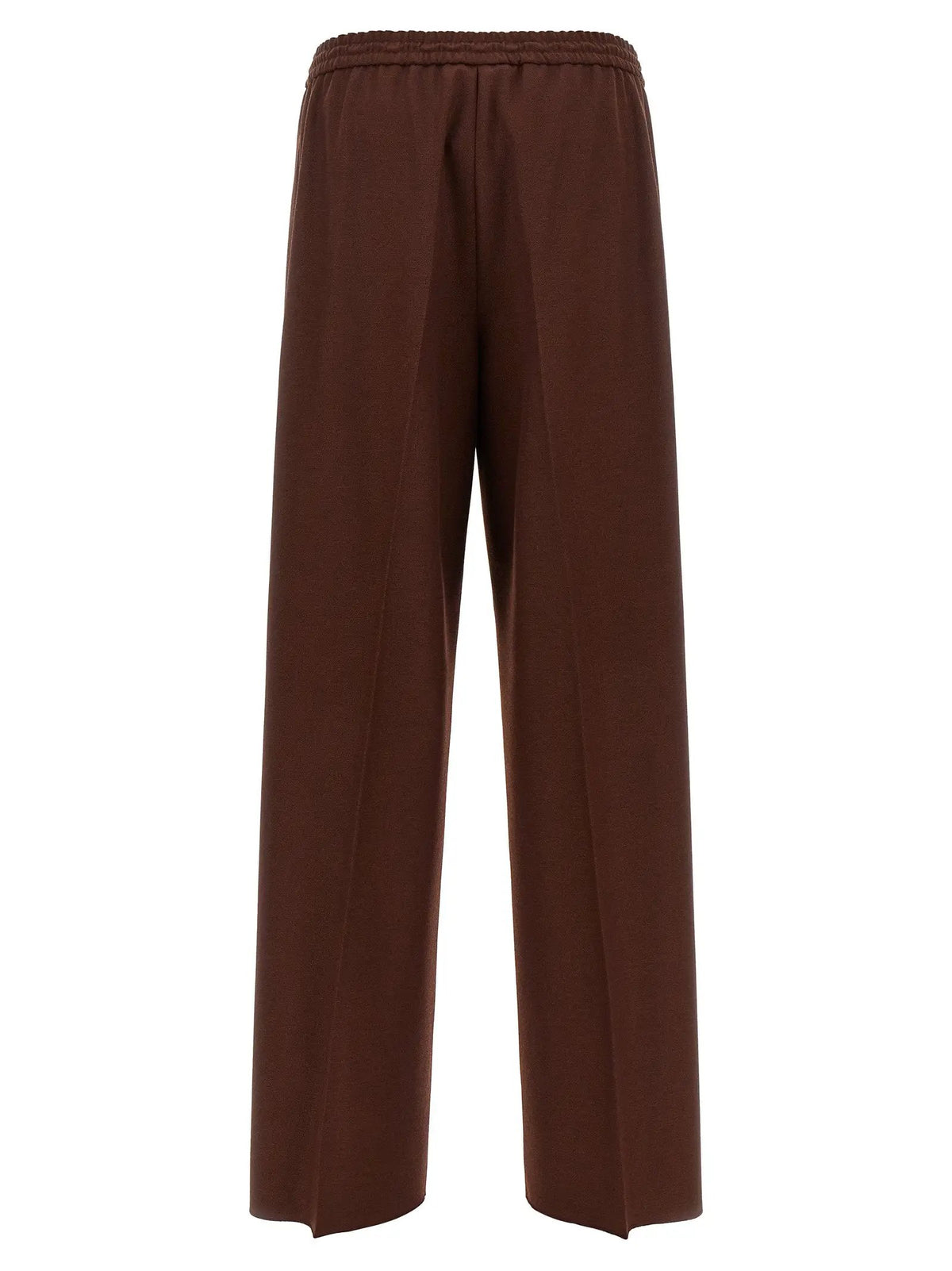 Pantalon Décontracté Marron en Laine Max Mara