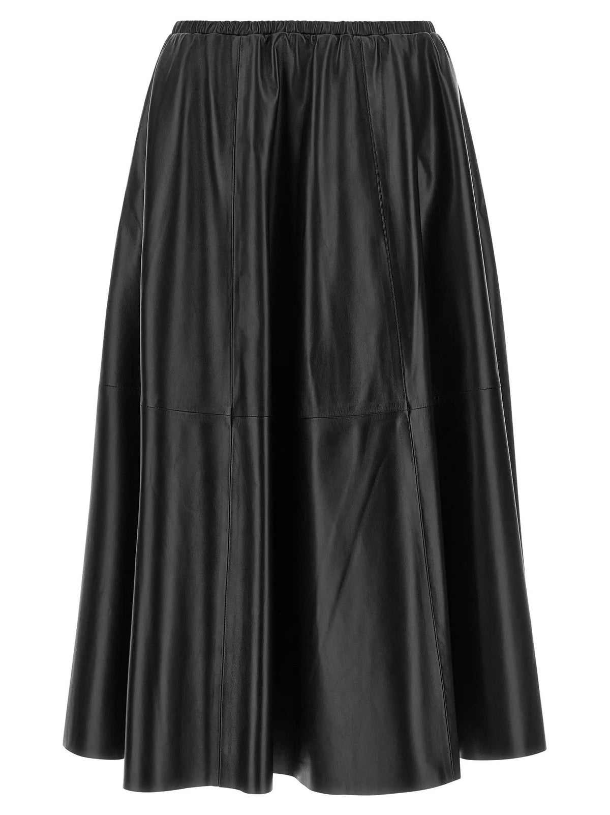 Mini-jupe noire en polyester Alberta Ferretti
