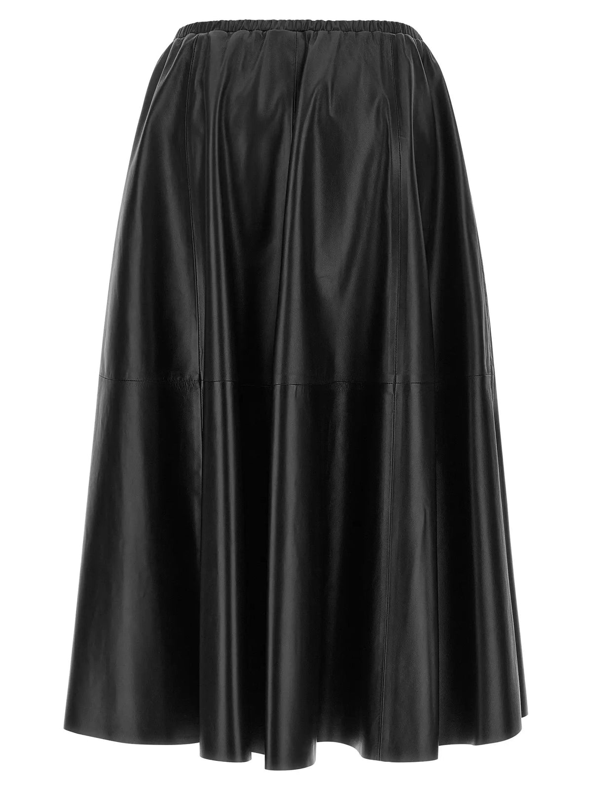 Mini-jupe noire en polyester Alberta Ferretti
