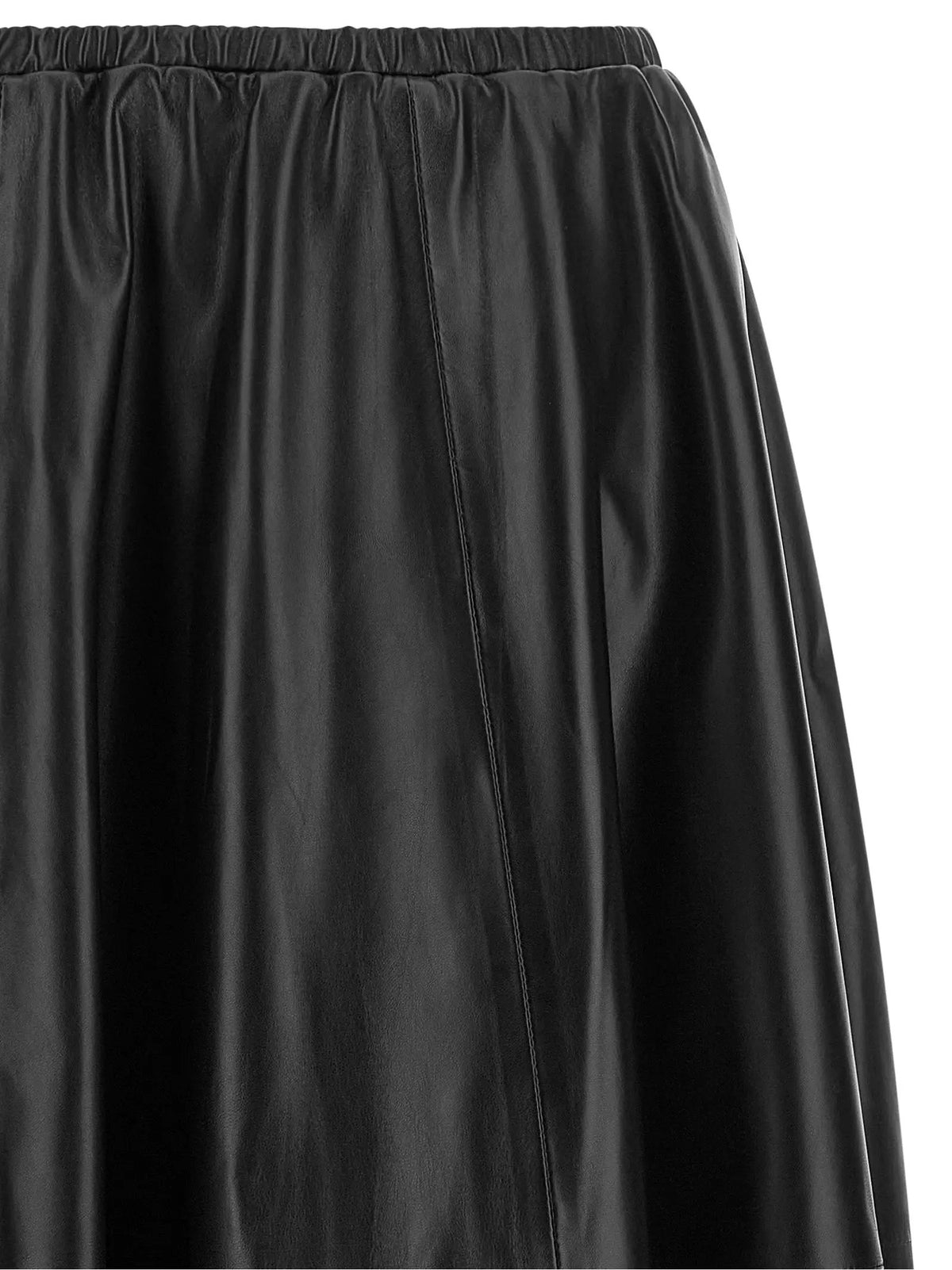 Mini-jupe noire en polyester Alberta Ferretti