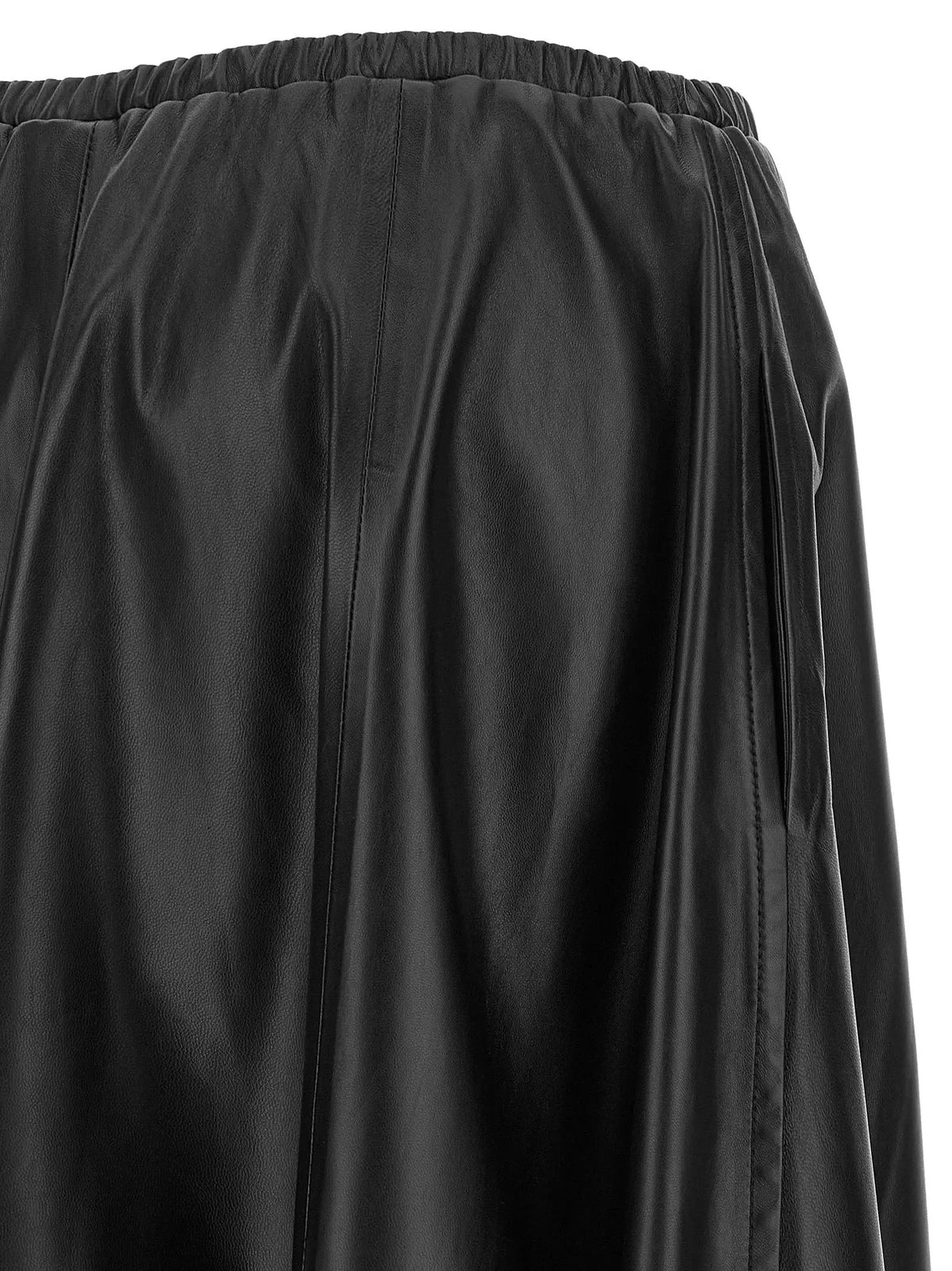 Mini-jupe noire en polyester Alberta Ferretti
