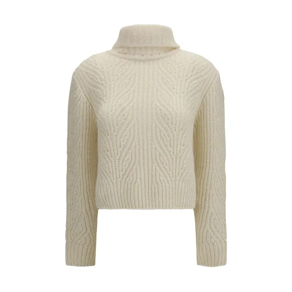 Col roulé oversize en laine beige Moncler Aries