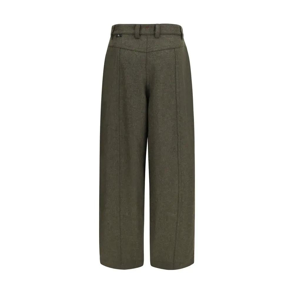 Pantalon décontracté Moncler Grenoble en laine bicolore Oves Aries