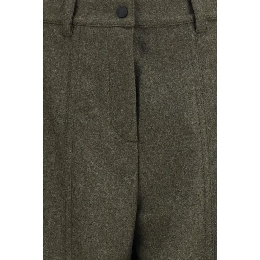 Pantalon décontracté Moncler Grenoble en laine bicolore Oves Aries
