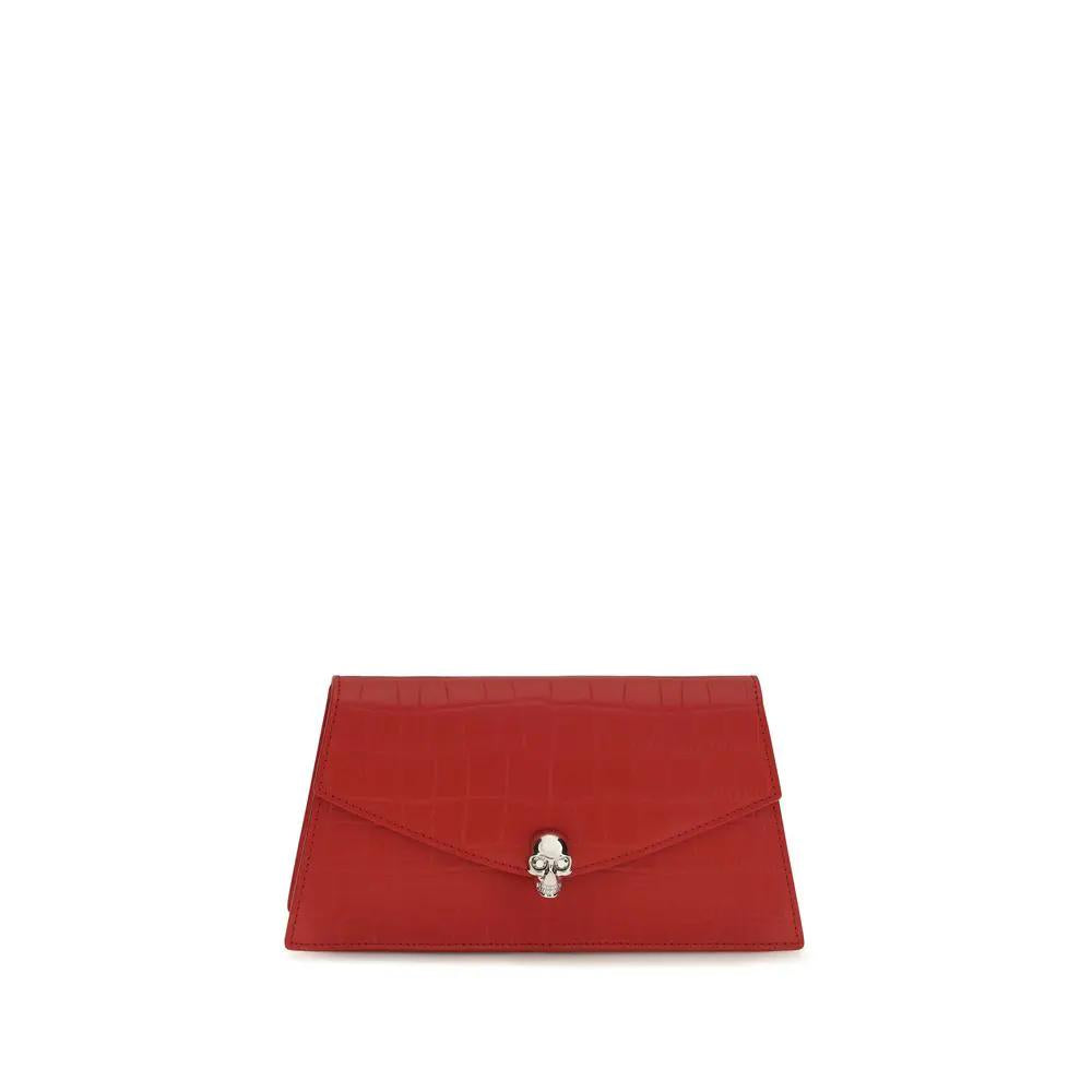 Alexander McQueen Alexander McQueen Red Calf Leather Bos Taurus Clutch Bag