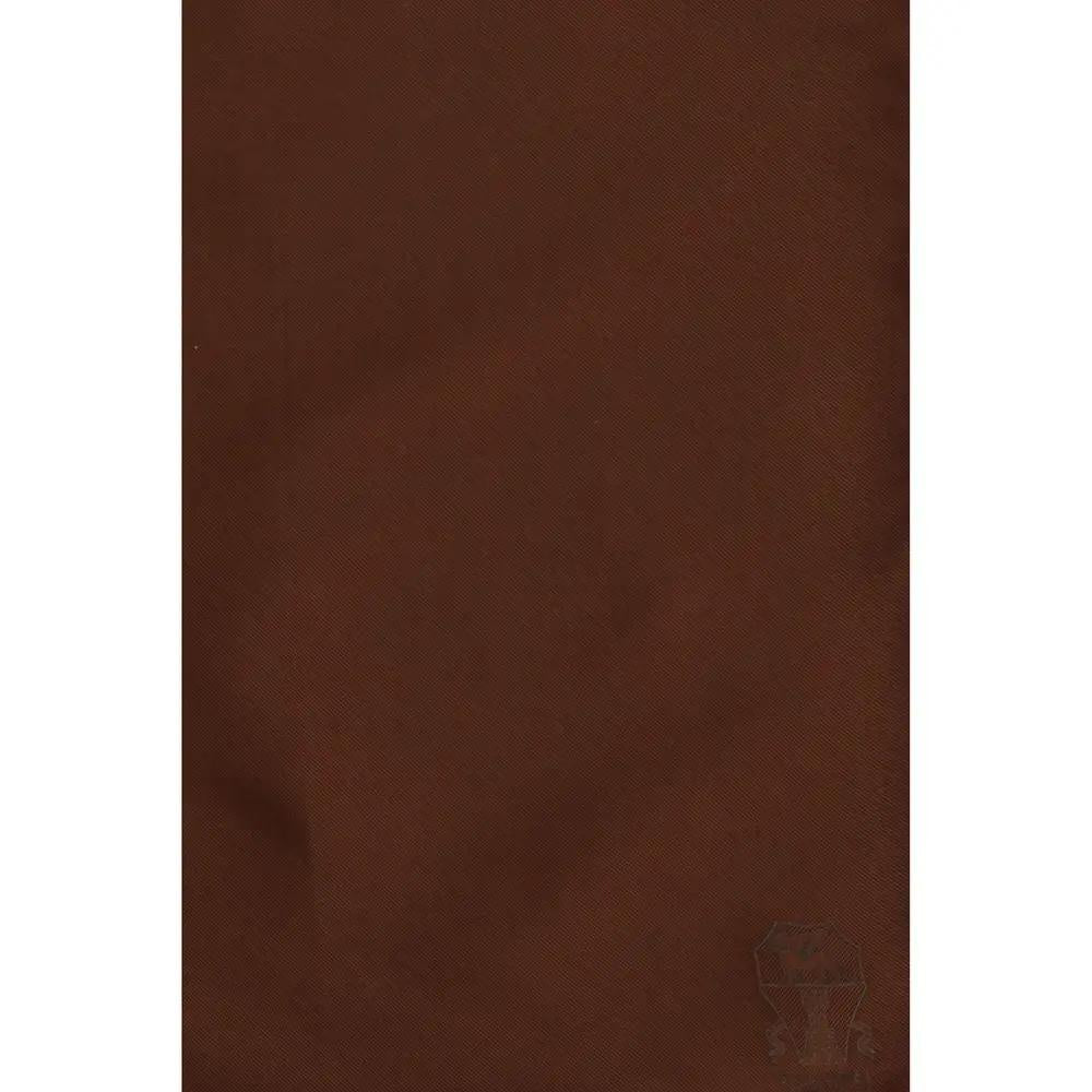 Pochette de costume en soie marron Brunello Cucinelli
