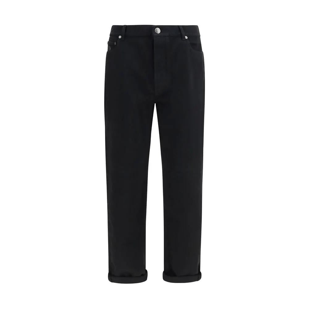 Brunello Cucinelli Brunello Cucinelli Black Cotton High-Waisted Jean
