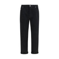 Brunello Cucinelli Brunello Cucinelli Black Cotton High-Waisted Jean