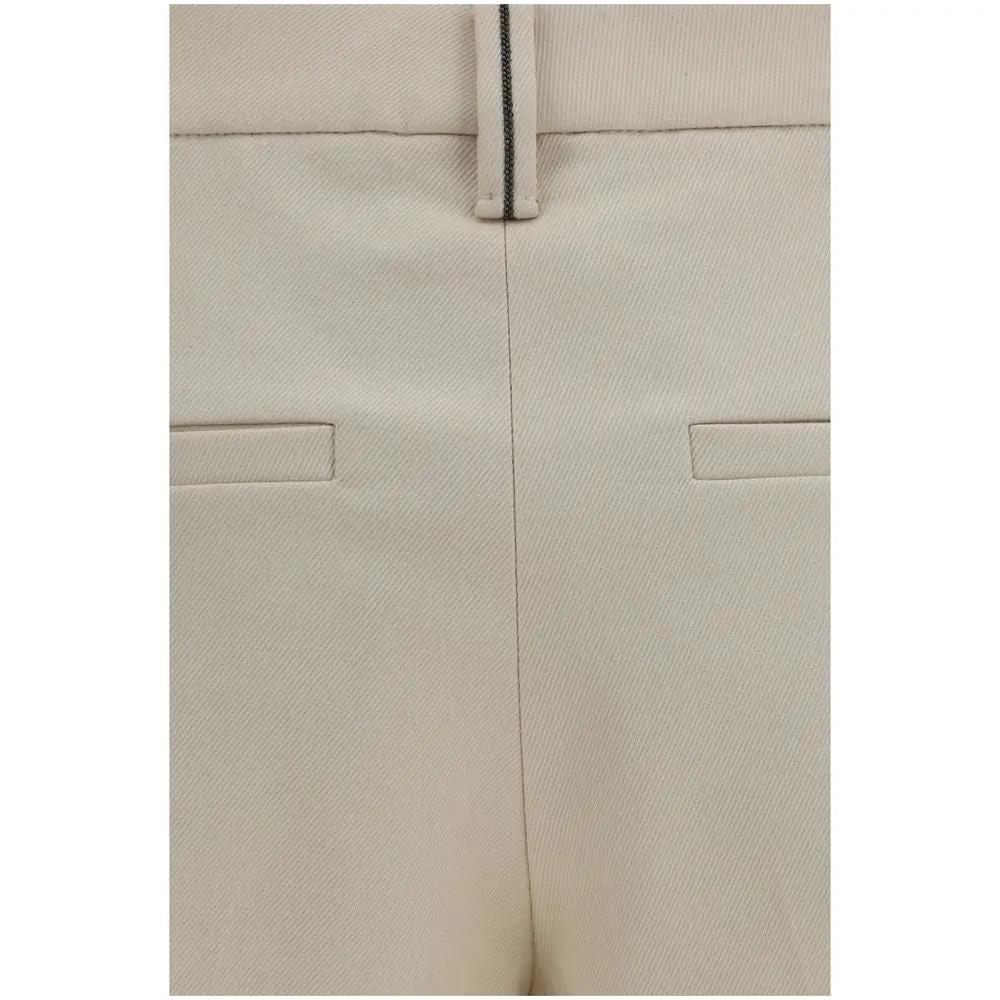 Brunello Cucinelli Brunello Cucinelli Beige Cotton Dress Pants