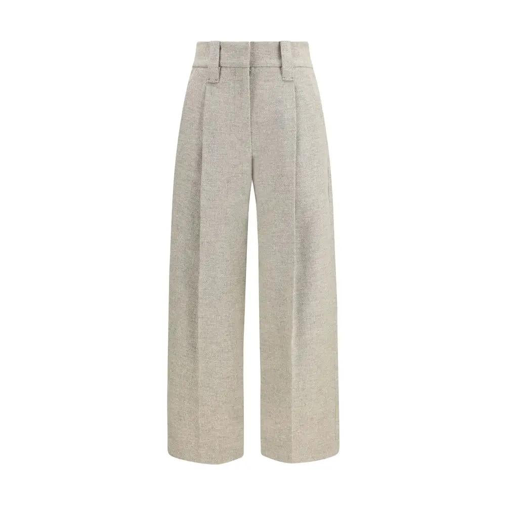 Brunello Cucinelli Brunello Cucinelli Beige Wool Oves Aries Dress Pants