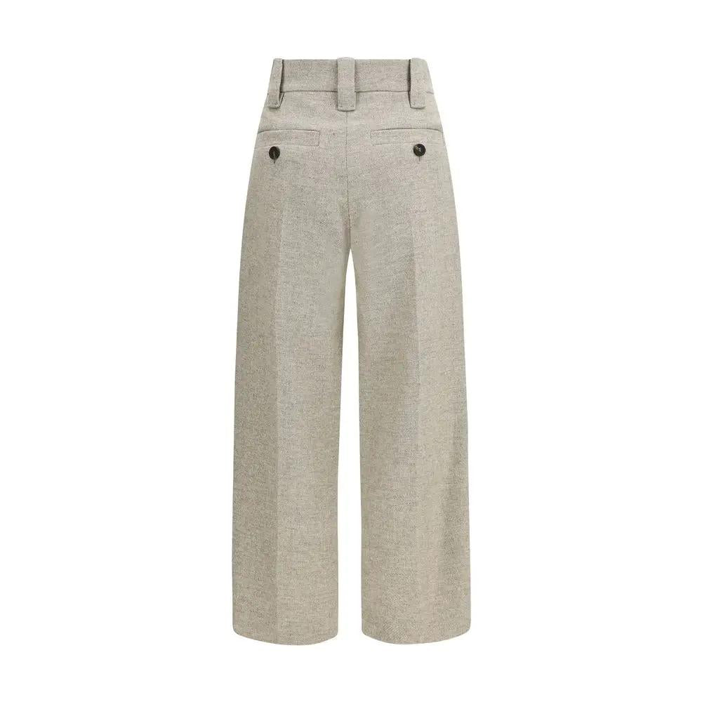 Brunello Cucinelli Brunello Cucinelli Beige Wool Oves Aries Dress Pants