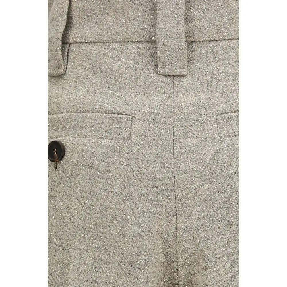Brunello Cucinelli Brunello Cucinelli Beige Wool Oves Aries Dress Pants
