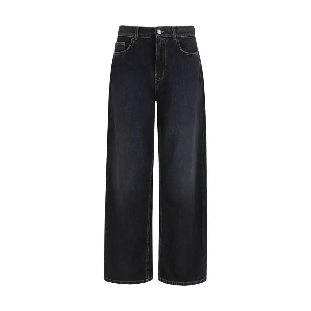 Palm Angels Palm Angels Black Cotton Jeans Denim