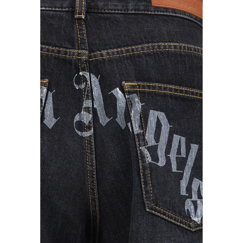 Palm Angels Palm Angels Black Cotton Jeans Denim