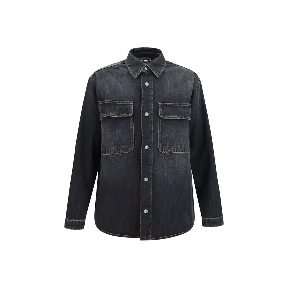 Palm Angels Palm Angels Blue Denim Shirt