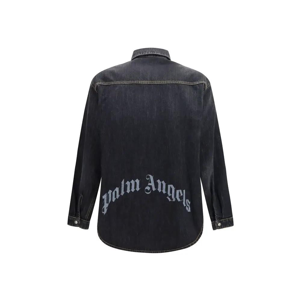 Palm Angels Palm Angels Blue Denim Shirt