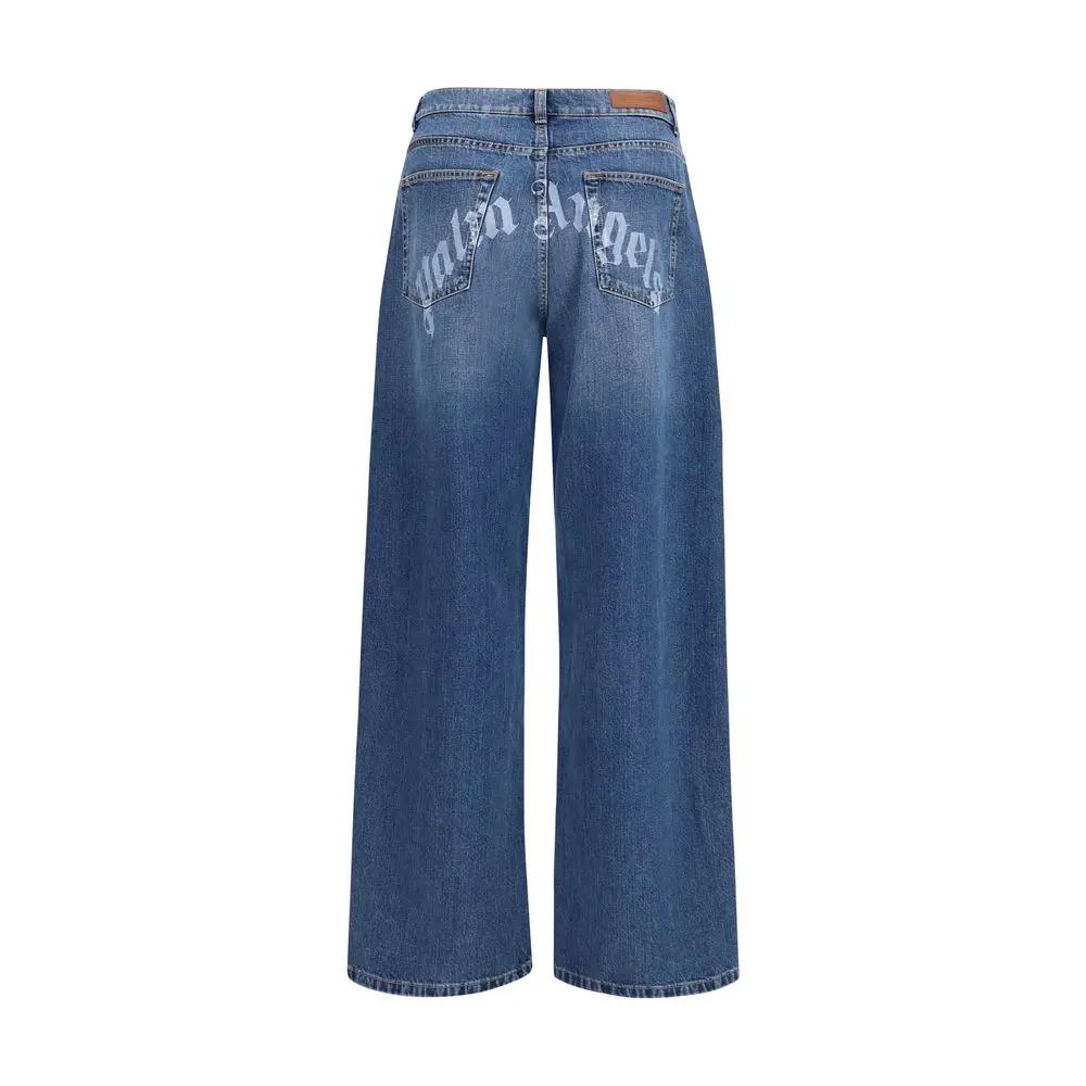 Palm Angels Palm Angels Blue Cotton Jeans Denim