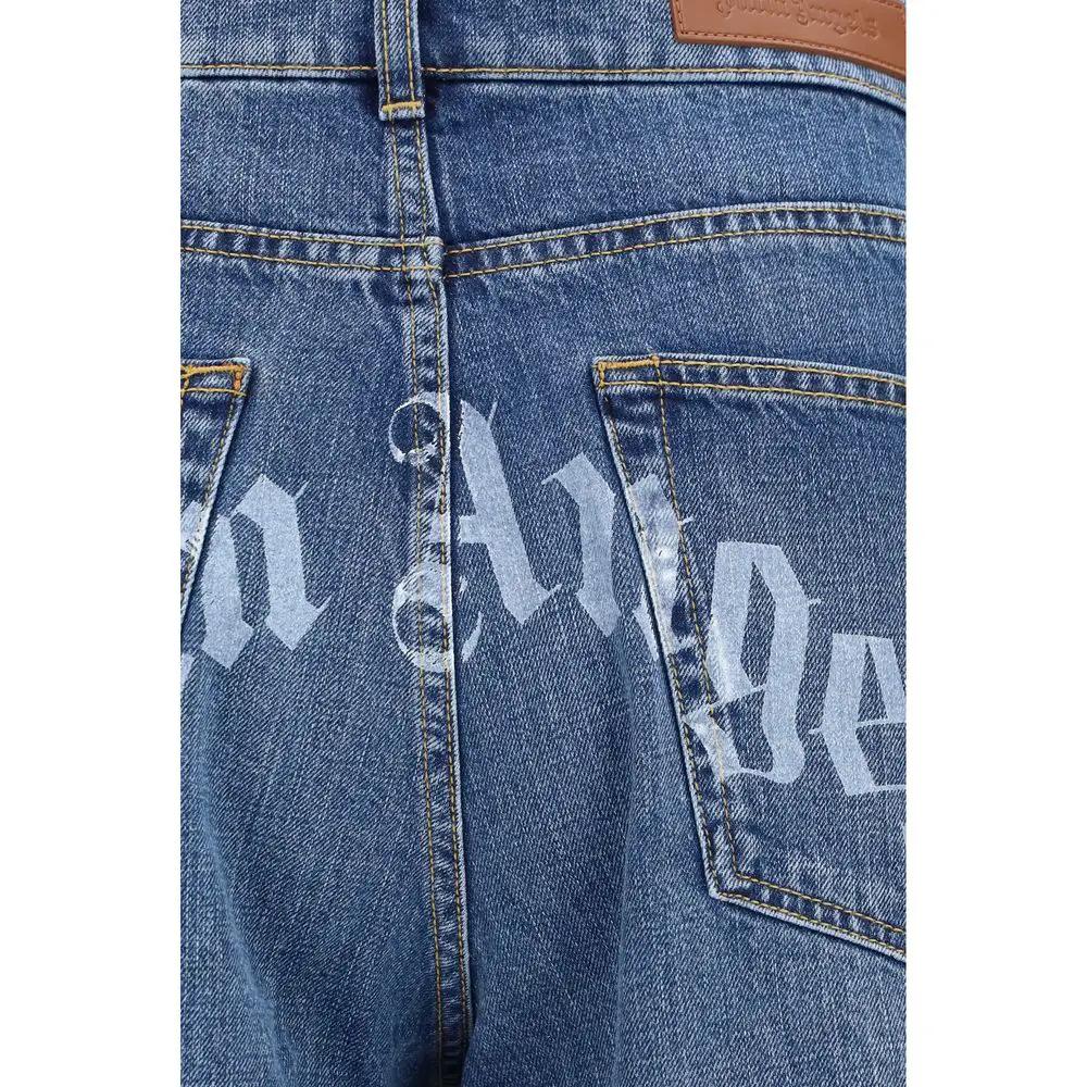 Palm Angels Palm Angels Blue Cotton Jeans Denim