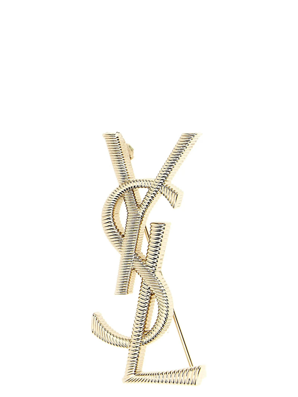 Saint Laurent Saint Laurent Gold Brass Broch