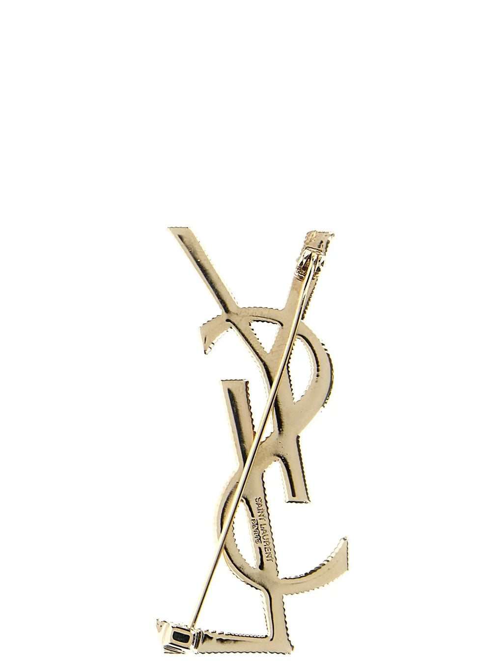 Saint Laurent Saint Laurent Gold Brass Broch