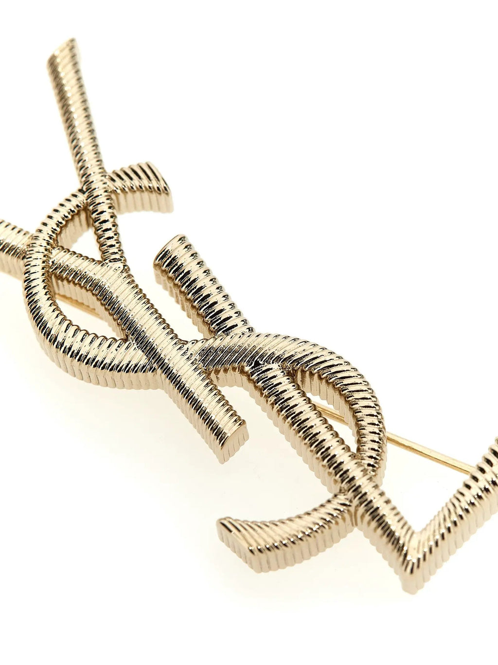 Saint Laurent Saint Laurent Gold Brass Broch