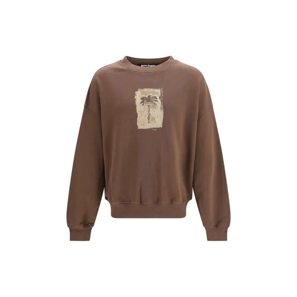 Palm Angels Palm Angels Brown Cotton Sweatshirt