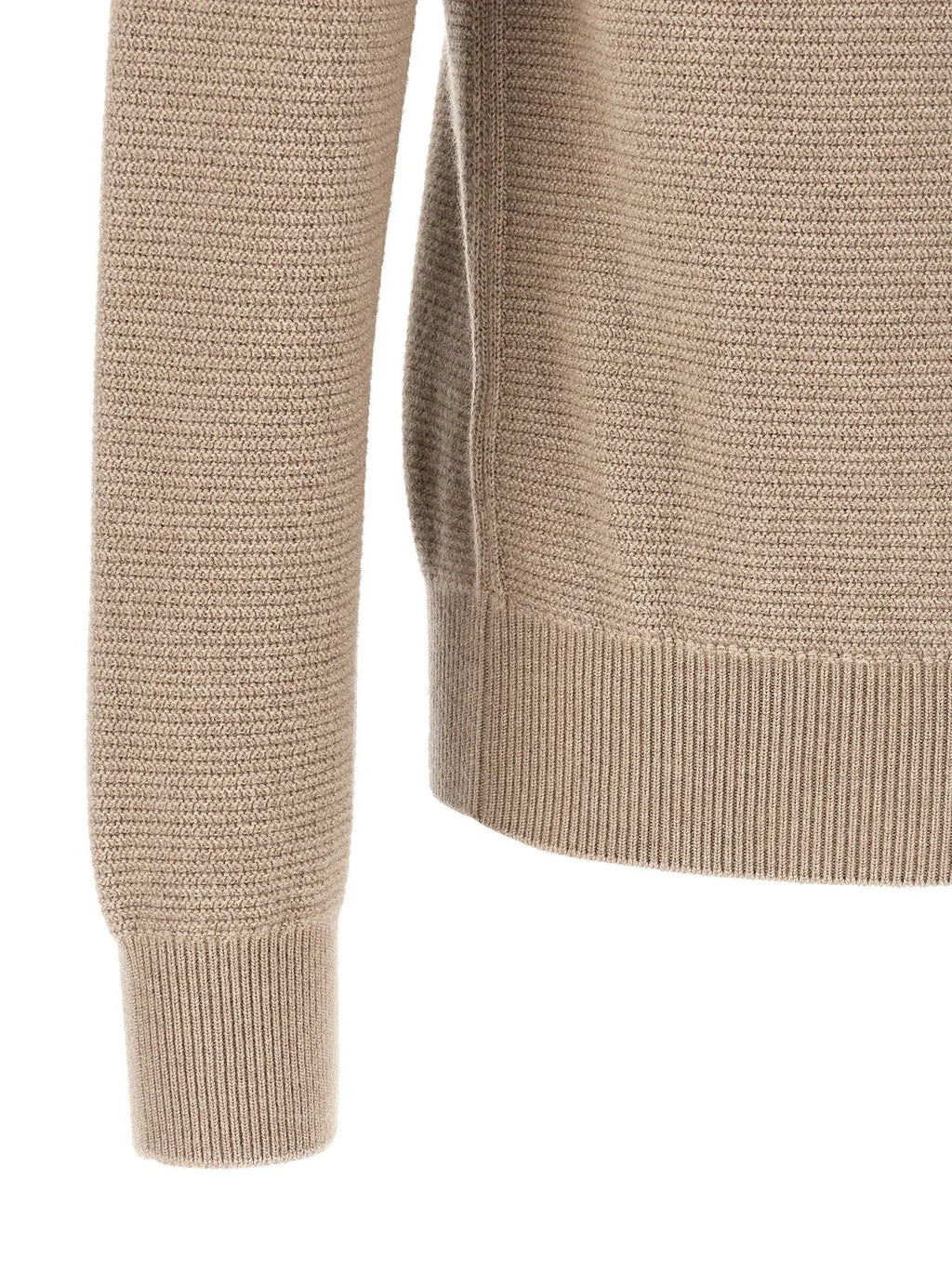 ZEGNA ZEGNA Beige Cashmere Polo Shirt