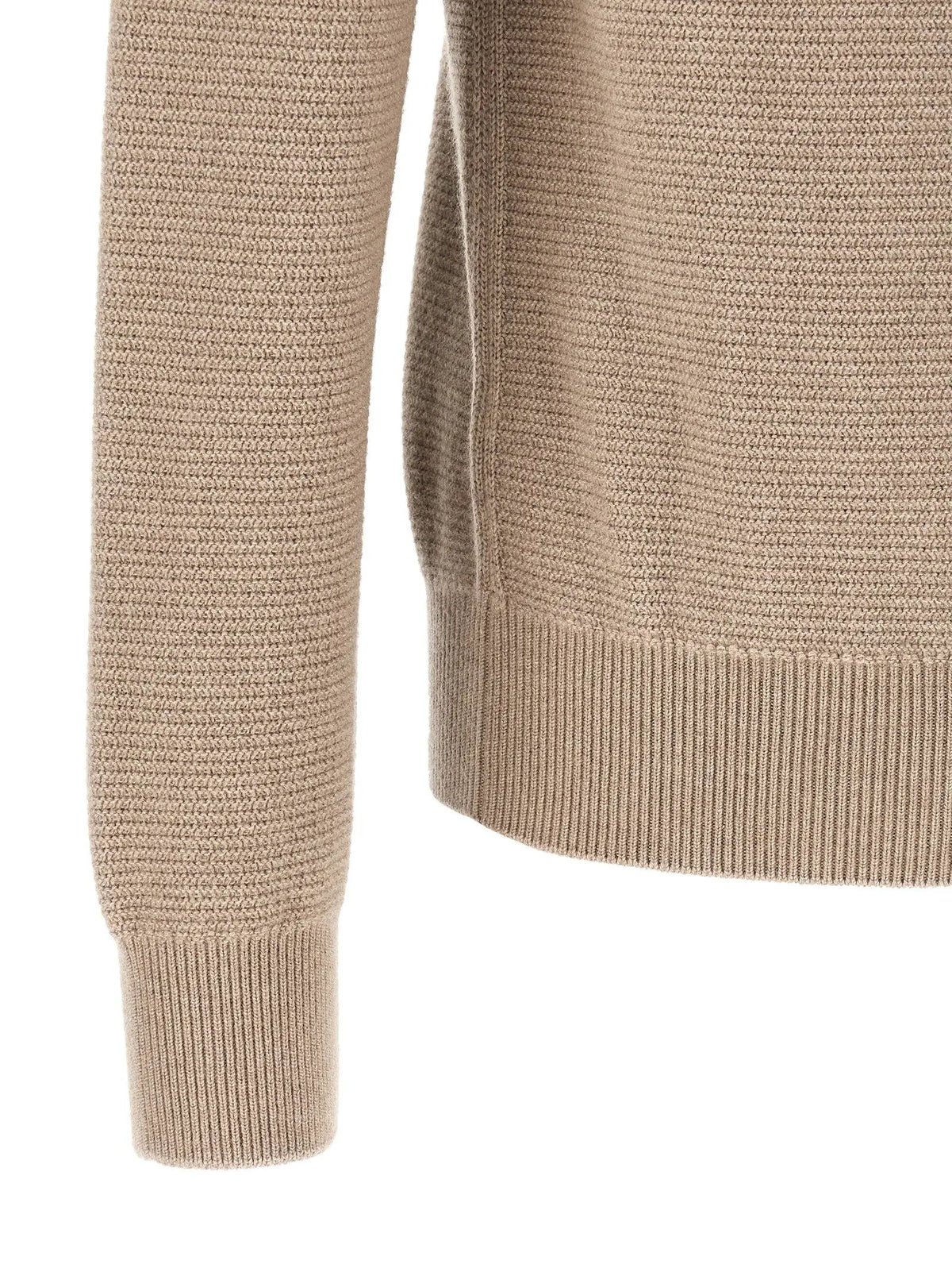 ZEGNA ZEGNA Beige Cashmere Polo Shirt