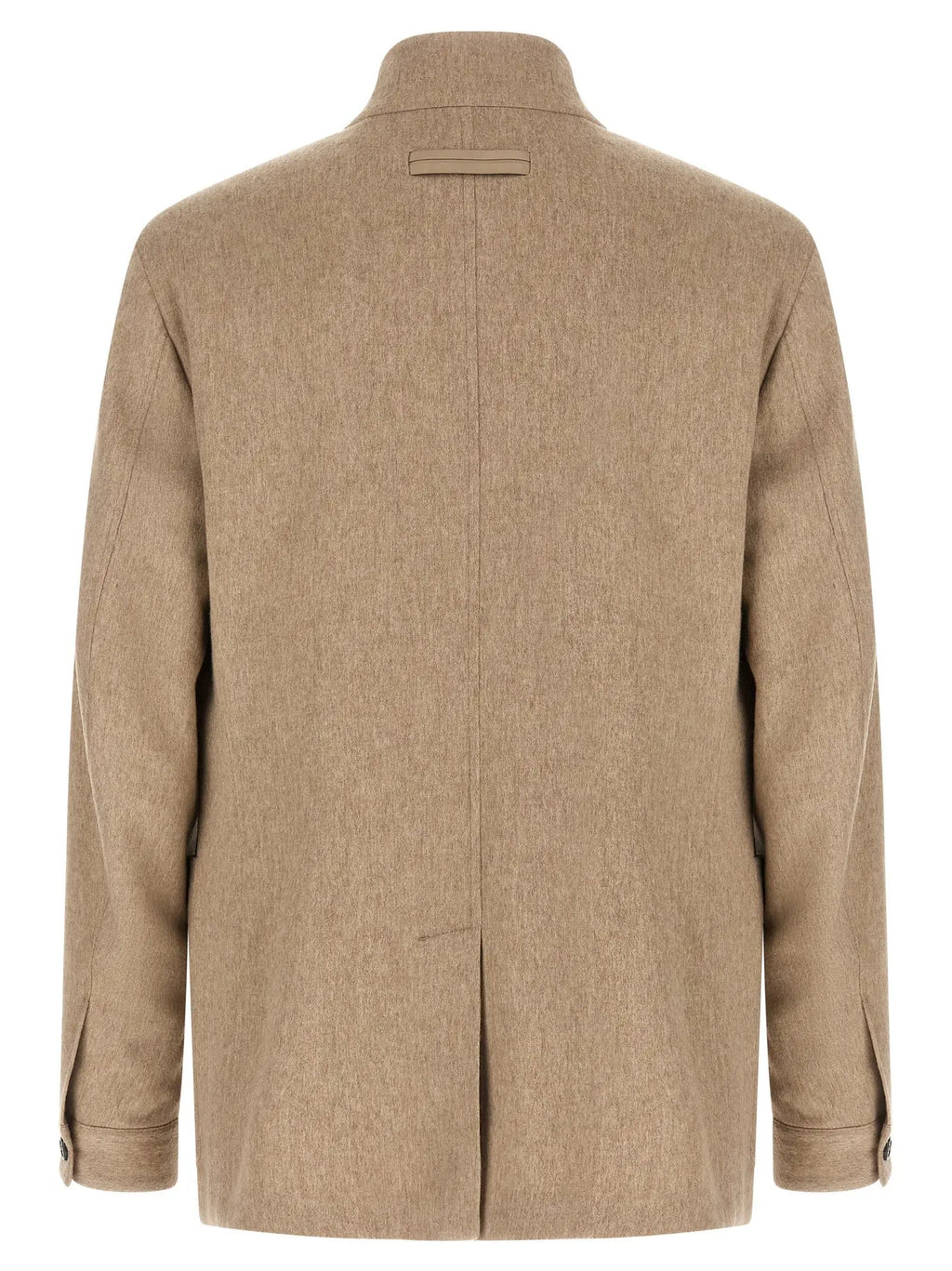 ZEGNA ZEGNA Beige Cashmere Full-Length Jacket