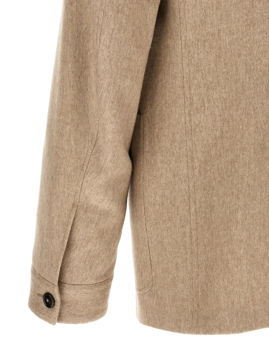 ZEGNA ZEGNA Beige Cashmere Full-Length Jacket