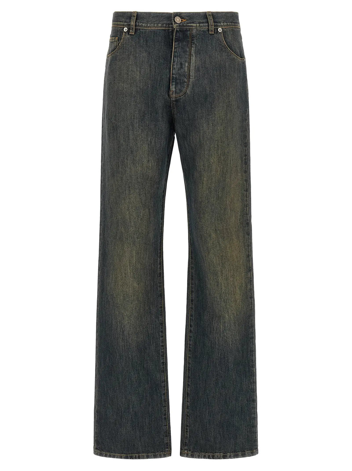 Fendi Fendi Blue Cotton Straight-Leg Jeans