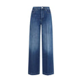 L'Agence L'Agence Blue Cotton Relaxed Fit Jeans