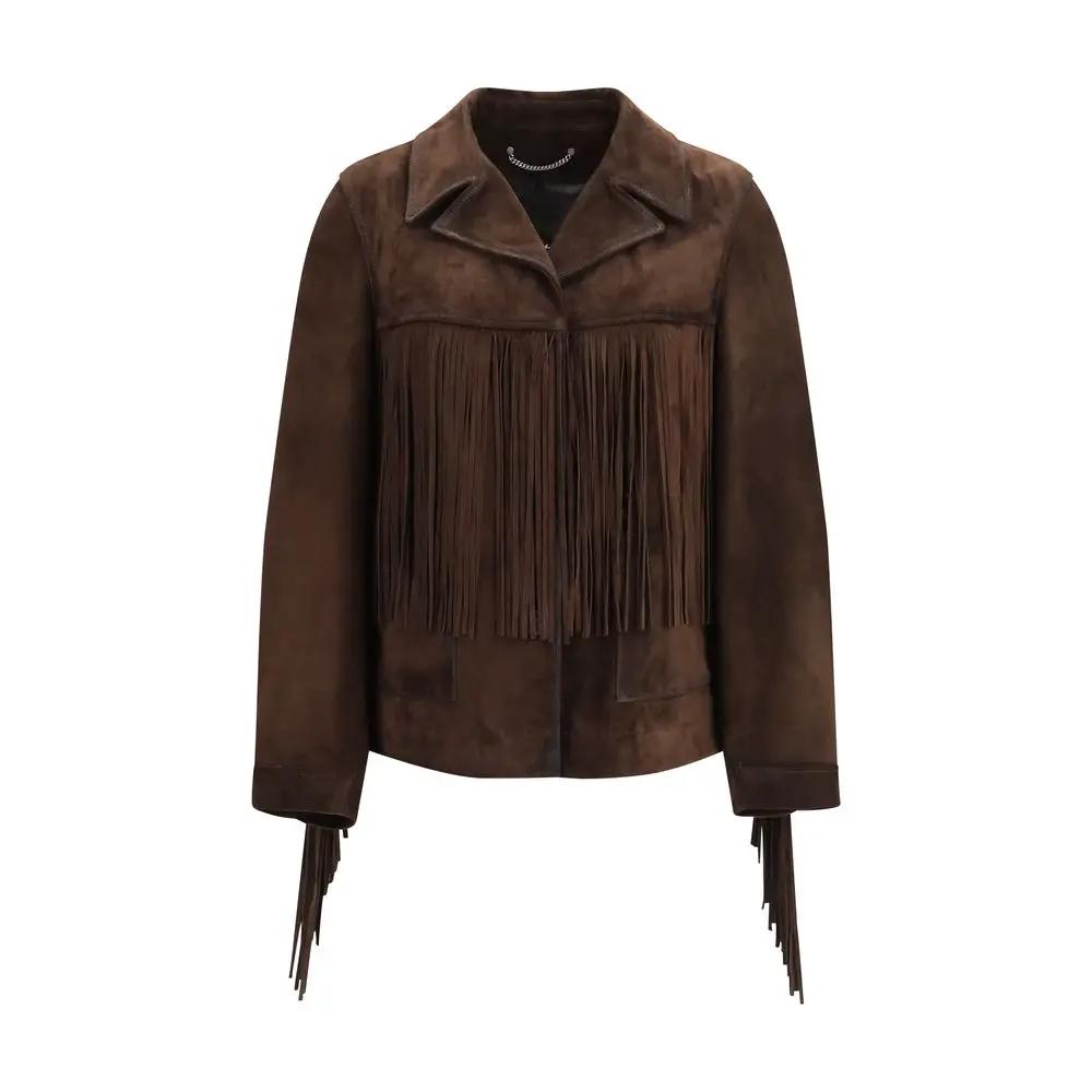 Golden Goose Golden Goose Brown Suede Leather Leather Jacket