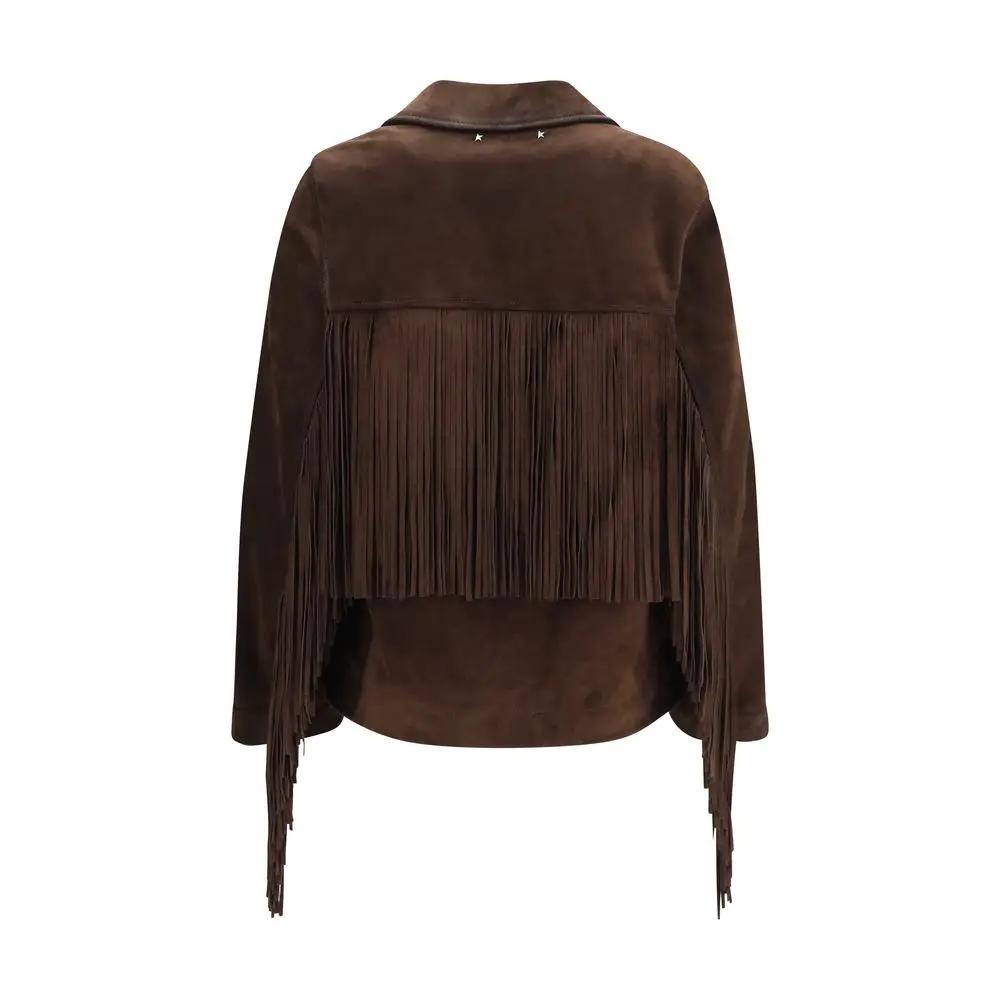 Golden Goose Golden Goose Brown Suede Leather Leather Jacket