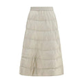 Moncler Moncler Beige Nylon Midi Skirt