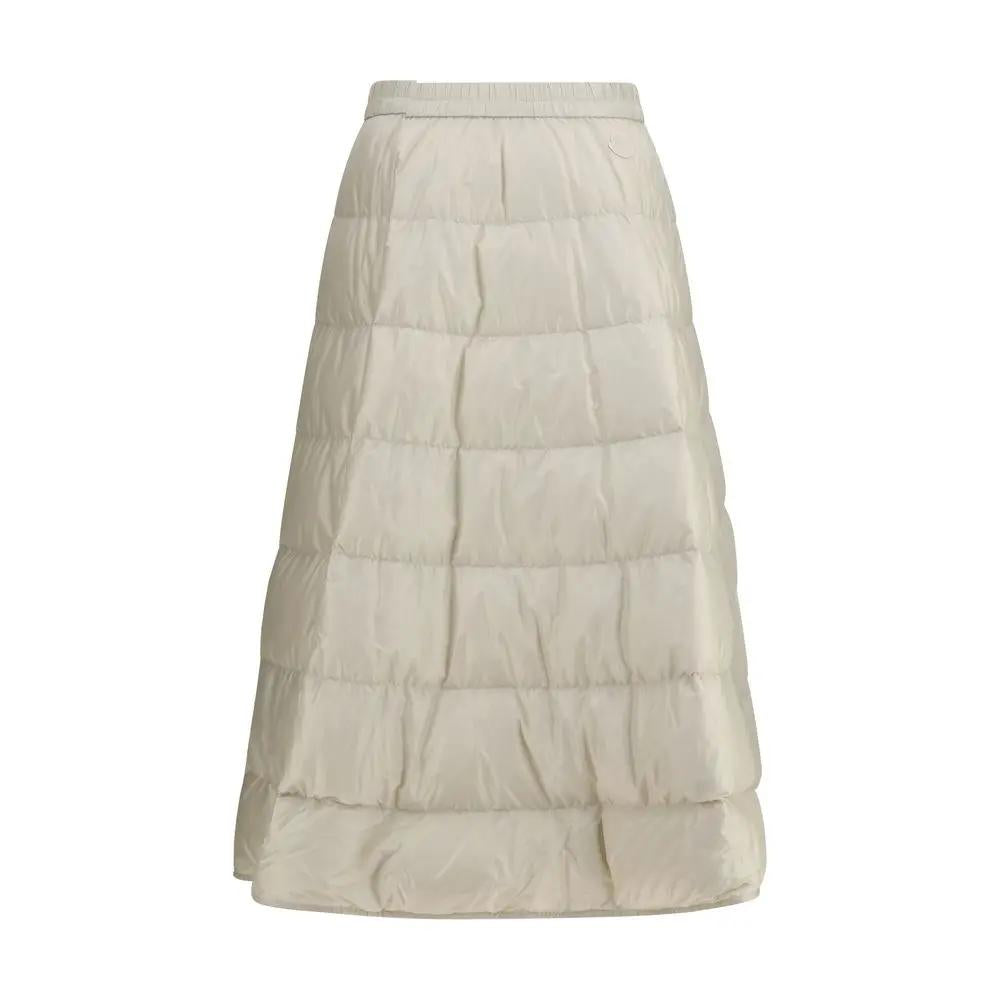 Moncler Moncler Beige Nylon Midi Skirt