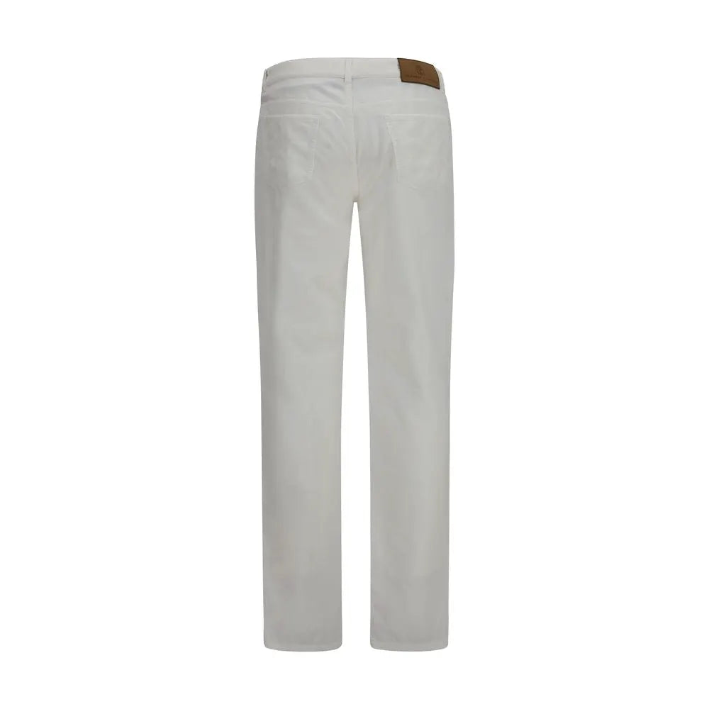 Brunello Cucinelli Brunello Cucinelli White Cotton Casual Pants